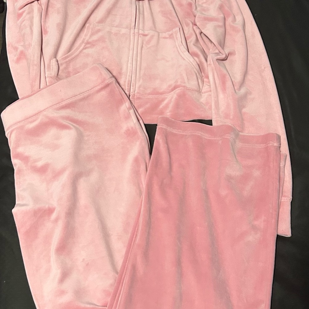 Juicy Couture Women's Pink Velour Tracksuit Size Large NWT / Preowned